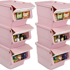 35 QT / White + Pink / 6 Pack