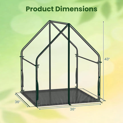 Dreamade Mini Outdoor Portable Green House with Sturdy Metal Frame