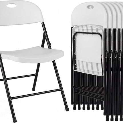 Dreamade Plastic Folding Chair | Portable Stackable Commercial Seats with Ergonomic Backrest