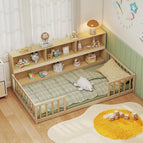 Natural / Twin with Bookcase