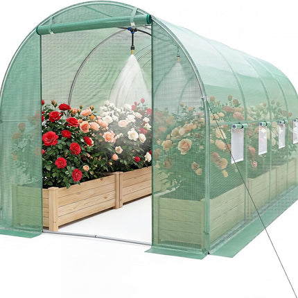 Dreamade 15 x 7 x 7 ft Walk-in Tunnel Greenhouse for Outdoors
