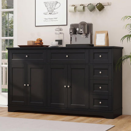 Dreamade Large Buffet Cabinet with Storage, 59” Kitchen Cabinet