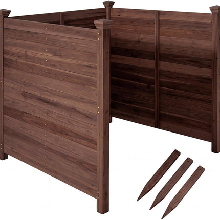 Dreamade Wooden Privacy Fence with Stakes 47" W x 45.5" H