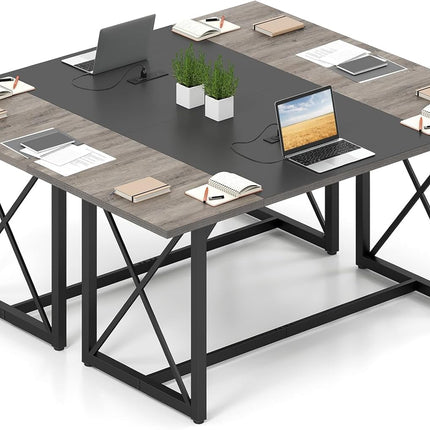 Dreamade 6FT Large Rectangle Conference Table with Power Outlets (1/2)