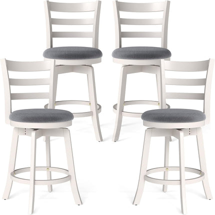 Dreamade 25" Counter Height Stools Set of 2/4 with Fabric Upholstered Seat