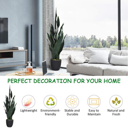 Artificial Snake Plant, 36" Fake Sansevieria - DreamadeUS