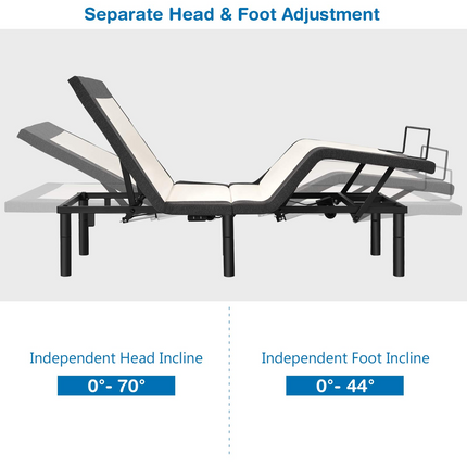 Adjustable Bed Base with Wireless Remote - Dreamade