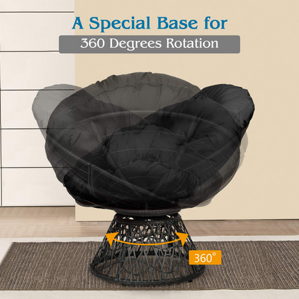Dreamade Rattan Round Papasan Chair
