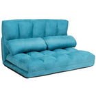 Adjustable Floor Sofa, Foldable Lazy Sofa Sleeper Bed 6-Position Adjustable,2 Pillows - Dreamadeus