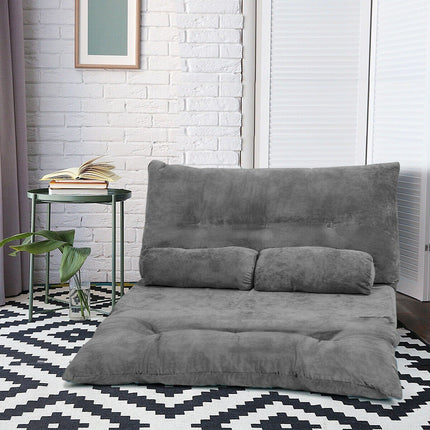 Adjustable Floor Sofa Couch with 2 Pillows, Multi-Functional 6-Position Foldable Lazy Sofa Sleeper Bed - Dreamadeus
