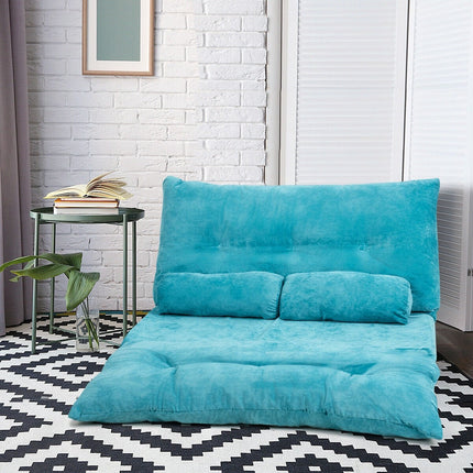 Adjustable Floor Sofa Couch with 2 Pillows, Multi-Functional 6-Position Foldable Lazy Sofa Sleeper Bed - Dreamadeus