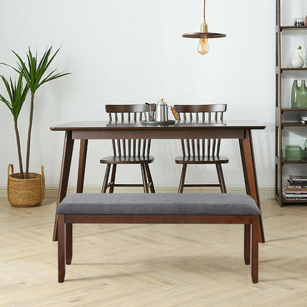 Dreamade Dining Room Bench, Wood Kitchen Table Bench with Upholstered, 47.5 x 15.5 x 19.5 Inches Ottoman Bench