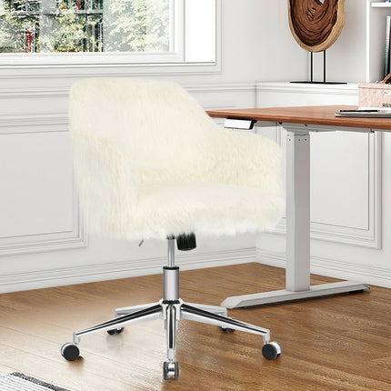 Fluffy Faux Fur Vanity Chair - Dreamade
