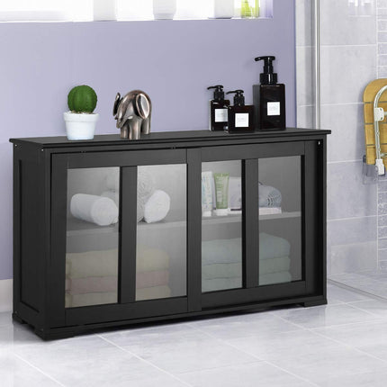Dreamade Buffet Sideboard, Wood Credenza with Sliding Doors