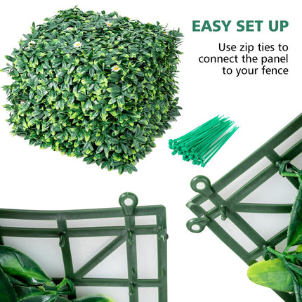 Dreamade 12PCS 20x20inch Artificial Boxwood Panels Garden Privacy Fence Screen