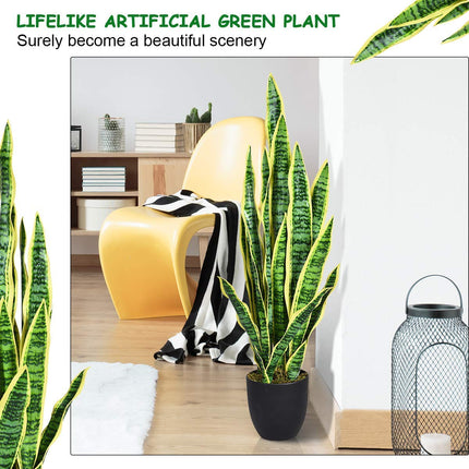Artificial Snake Plant, 36" Fake Sansevieria - DreamadeUS