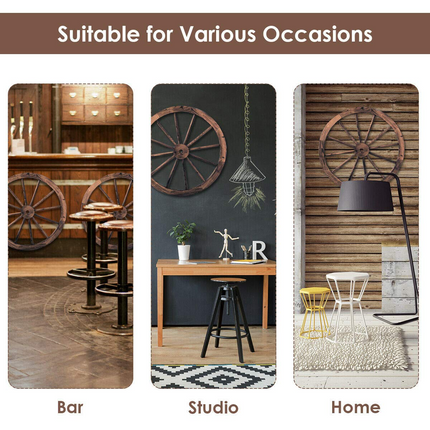 Dreamade 30-Inch Set of Two Decorative Wooden Wheel