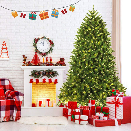 7.5ft Prelit Christmas Tree, Premium Hinged Artificial Fir Tree - DreamadeUS