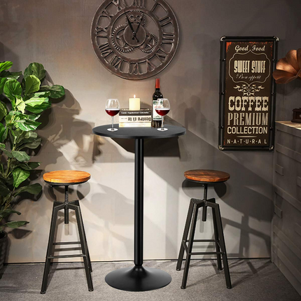 Dreamade Pub Bar Table 24-Inch Round Top 40-Inch Height Modern Style