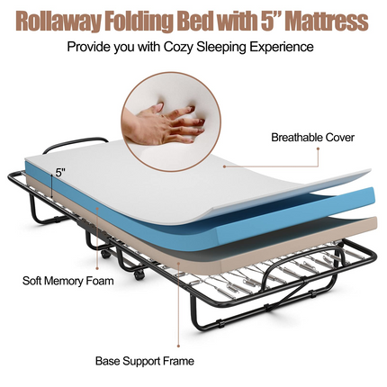 Dreamade Rollaway Folding Bed
