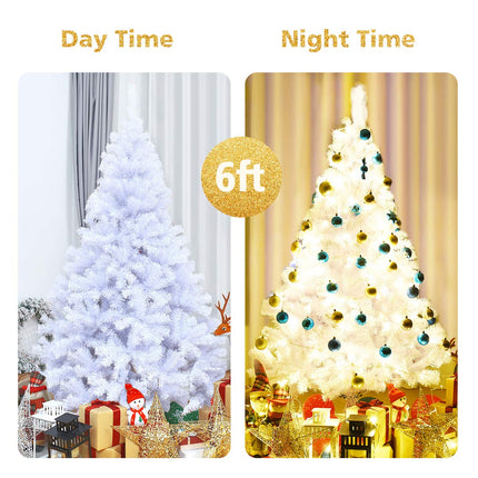 6ft /7.5ft/9ft White Artificial Christmas Tree - DreamadeUS