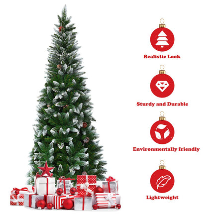 5ft, 6FT 7.5FT Artificial Pencil Christmas Tree - DreamadeUS