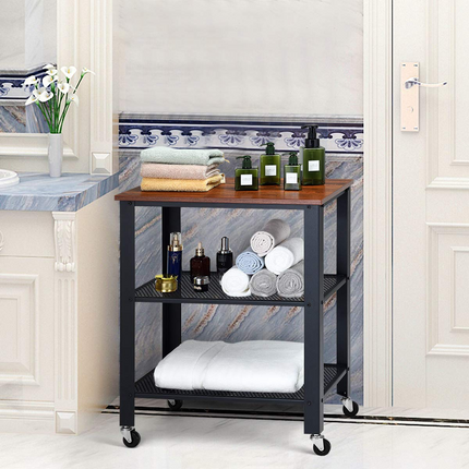 Dreamade 3-Tier Microwave Cart Wooden