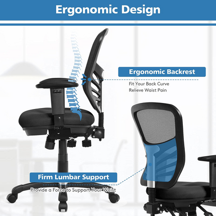 Dreamade Seat Tilt Adjustment Office Chair for Working Studying Gaming