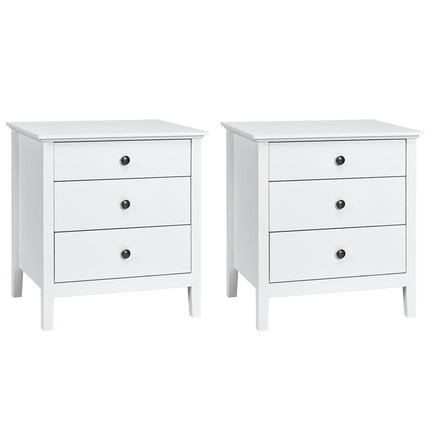 Dreamade Nightstand with Drawers Solid Structure Side Table for Storage Bedroom