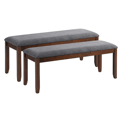 Dreamade Dining Room Bench, Wood Kitchen Table Bench with Upholstered, 47.5 x 15.5 x 19.5 Inches Ottoman Bench