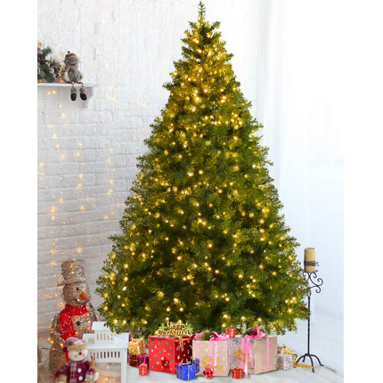 Dreamade Pre-Lit Christmas Tree Artificial PVC with 700 LED Lights and Solid Metal Legs (7ft) - DreamadeUS