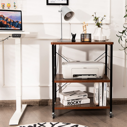 Dreamade Kitchen Baker's Rack 3-Tier Microwave Cart on Wheels