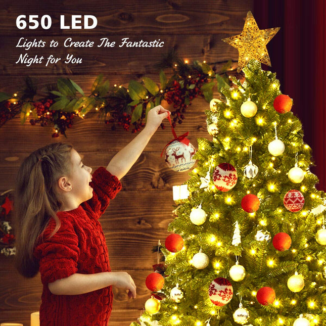 6ft Prelit Christmas Tree, Premium Hinged Artificial Fir Tree - DreamadeUS