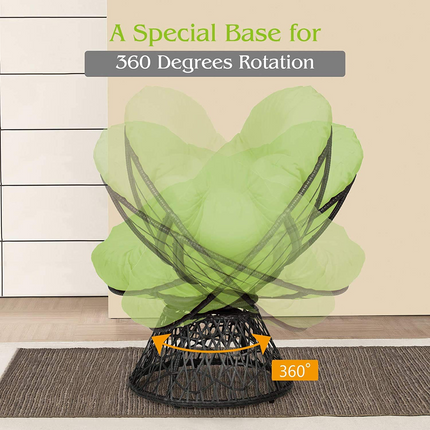 Dreamade Rattan Round Papasan Chair