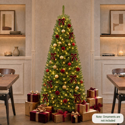 DREAMADE 7 ft Pre-lit Pencil Christmas Tree, Skinny Artificial Fir