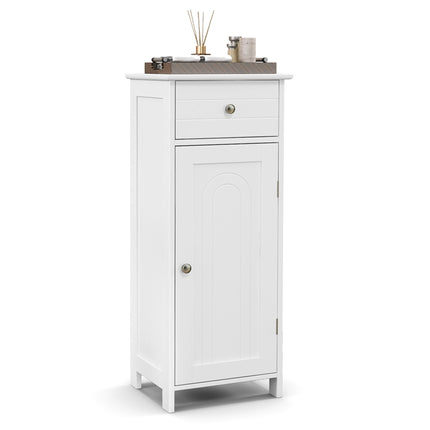 DREAMADE Bathroom Storage Cabinet, Slim Narrow Organizer with Drawer, Black