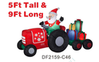 DREAMADE 9 FT Inflatable Christmas Decoration, Santa Claus on Truck w/Gift Boxes