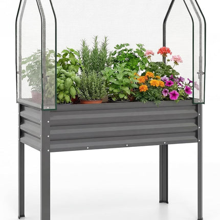 Dreamade Raised Garden Bed with Legs & Greenhouse Cover (1/2)