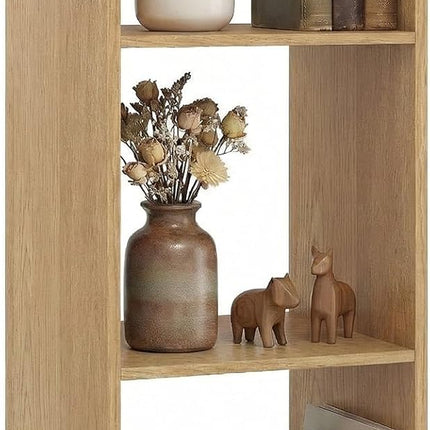 Dreamade 3-Cube Bookcase, White Cubby Bookshelf w/Back Guardrail & Anti-Tipping Kits