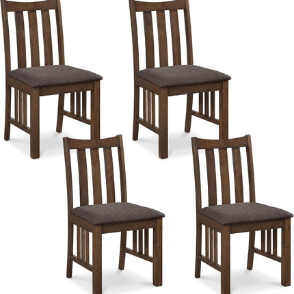 Dreamade Rubber Wood Dining Chairs with Upholstered Cushioned Seat (2/4)