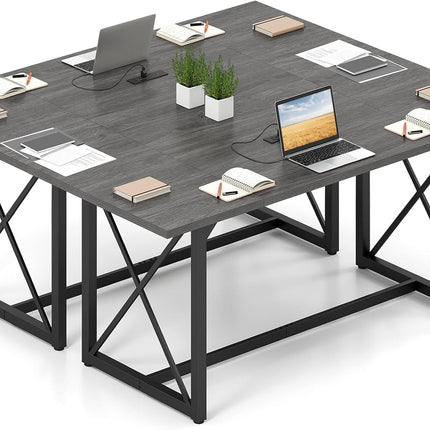 Dreamade 6FT Large Rectangle Conference Table with Power Outlets (1/2)