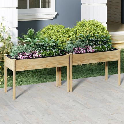 DREAMADE Raised Garden Bed, 47" x 22.5" x 30" Elevated Planter Box w/Legs & Drainage Hole