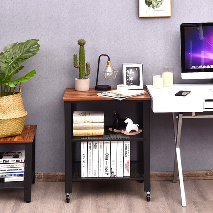 Dreamade 3-Tier Microwave Cart Wooden
