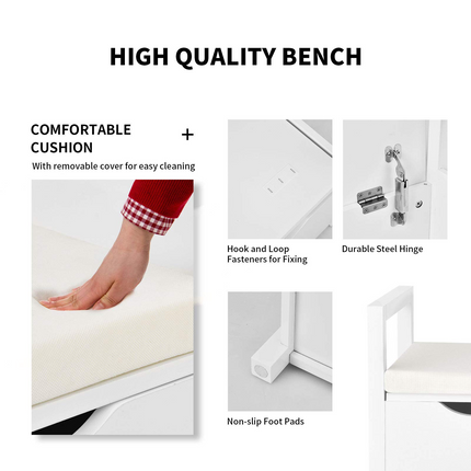 Dreamade Shoe Storage Bench with Cushion