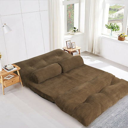 Adjustable Floor Sofa Couch with 2 Pillows, Multi-Functional 6-Position Foldable Lazy Sofa Sleeper Bed - Dreamadeus