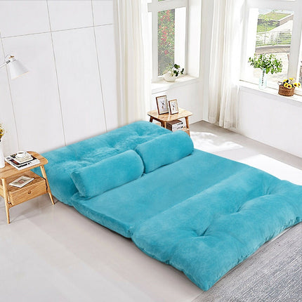 Adjustable Floor Sofa Couch with 2 Pillows, Multi-Functional 6-Position Foldable Lazy Sofa Sleeper Bed - Dreamadeus