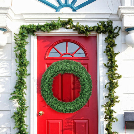 48" Pre-lit Cordless Artificial Christmas Wreath - DreamadeUS