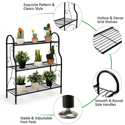Wood Plant Stand, Multi Tier Flower Pot Holder Display Shelf