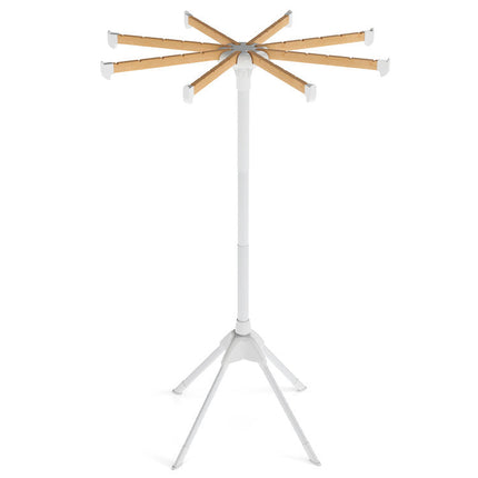 Dreamade 4 Legs Foldable Clothes Drying Rack with 8 Bamboo Hanging Rods and 40 Hanger Slots