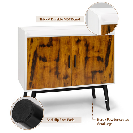 Dreamade Floor Storage Cabinet Buffets Sideboard Vintage Accent Cabinet